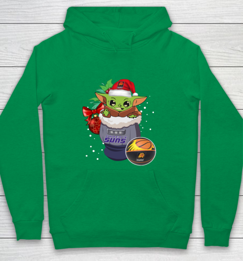 Phoenix Suns Christmas Baby Yoda Star Wars Funny Happy NBA Youth Hoodie 6