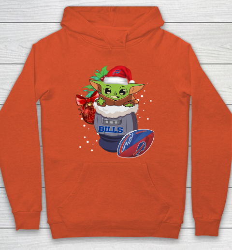 Buffalo Bills Christmas Baby Yoda Star Wars Funny Happy NFL Hoodie 5