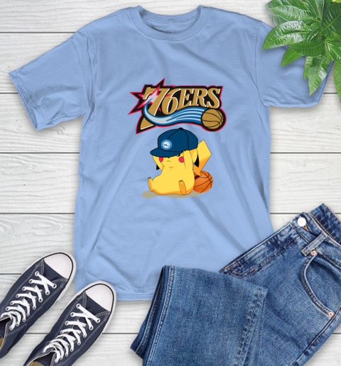 NBA Pikachu Basketball Sports Philadelphia 76ers T-Shirt 11