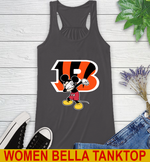 Cincinnati Bengals NFL Football Dabbing Mickey Disney Sports Racerback Tank 12