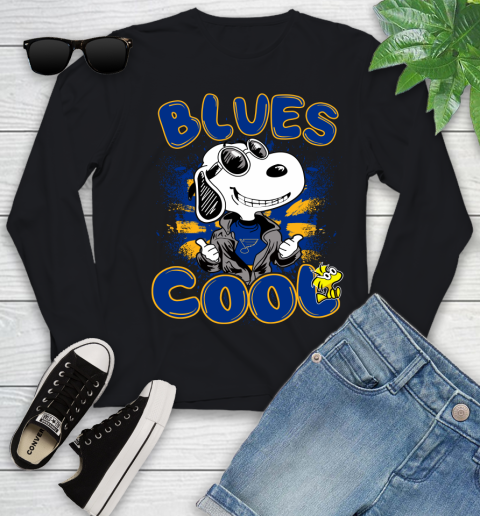 NHL Hockey St.Louis Blues Cool Snoopy Shirt Youth Long Sleeve