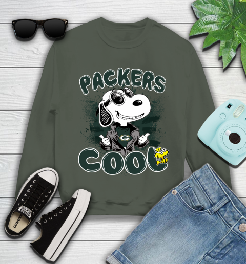 NFL Football Green Bay Packers Cool Snoopy Shirt Youth Sweatshirt 7