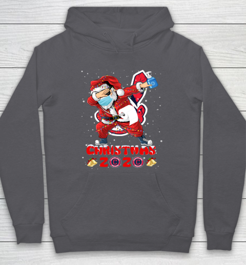 Cleveland Indians Funny Santa Claus Dabbing Christmas 2020 MLB Hoodie 4
