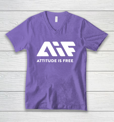 Attitude Is Free V-Neck T-Shirt 8