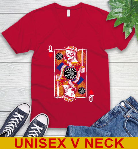 NBA Basketball Toronto Raptors The Queen Of Hearts Card Shirt V-Neck T-Shirt 6