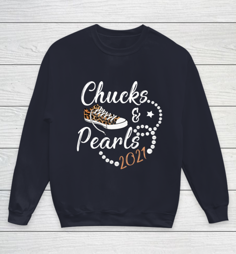 Chucks and Pearls 2021 Leopard Youth Sweatshirt
