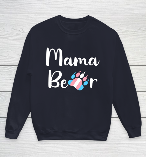 Mama Bear Transgender Mom T Shirt Trans Pride Gift Youth Sweatshirt 2
