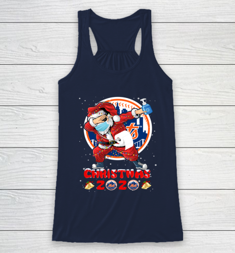 New York Mets Funny Santa Claus Dabbing Christmas 2020 MLB Racerback Tank 8