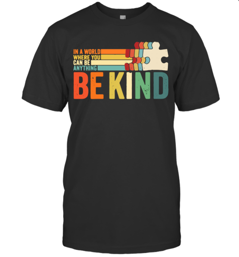 Autism In A World Where You Can Be Anything Be Kind shirt T-Shirt