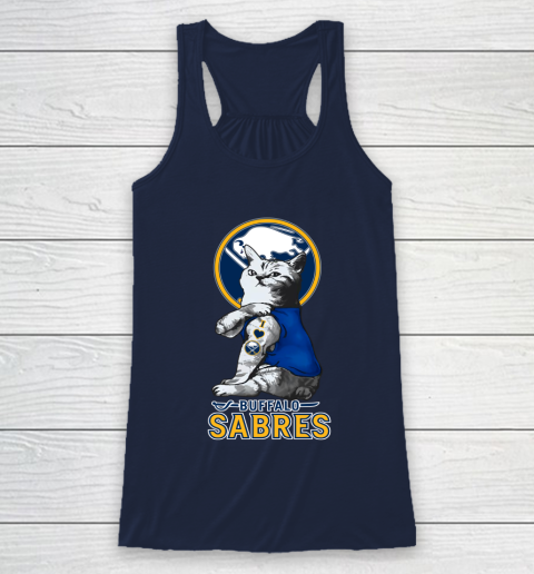 NHL My Cat Loves Buffalo Sabres Hockey Racerback Tank 8