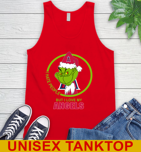 Los Angeles Angels MLB Christmas Grinch I Hate People But I Love My Favorite Baseball Team Tank Top 6