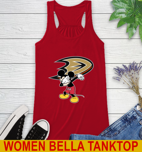 Anaheim Ducks NHL Hockey Dabbing Mickey Disney Sports Racerback Tank 6