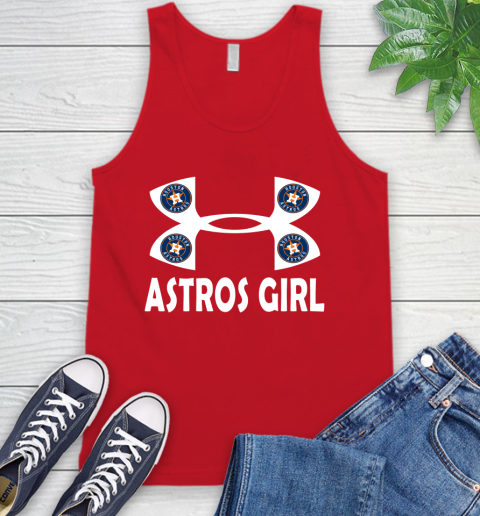 MLB Houston Astros Under Armour Baseball Sports Tank Top Tee For Sports