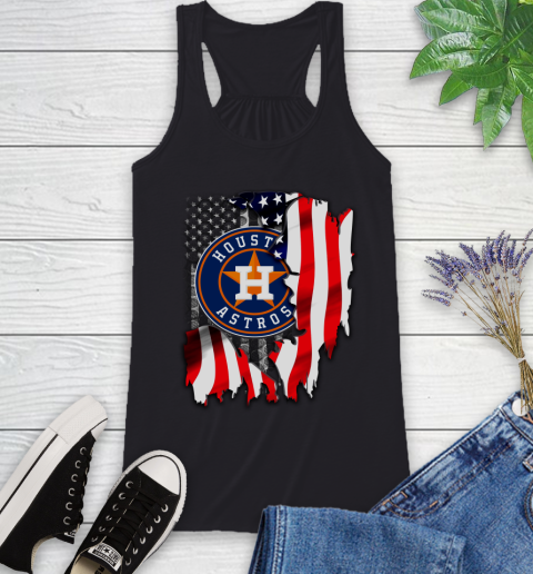 Houston Astros MLB Baseball American Flag Racerback Tank