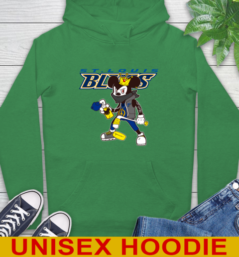 St.Louis Blues NHL Hockey Mickey Peace Sign Sports Hoodie 8