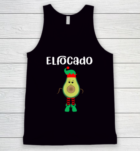 Elfocado  An Avocado Dressed As An Elf  Funny Tank Top