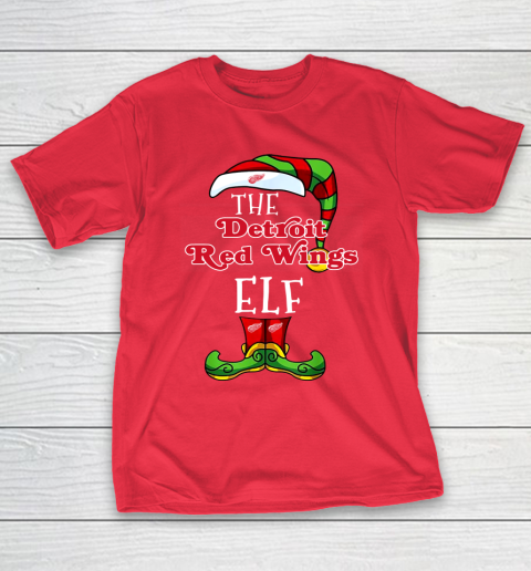 Detroit Red Wings Christmas ELF Funny NHL T Shirt Tee For Sports