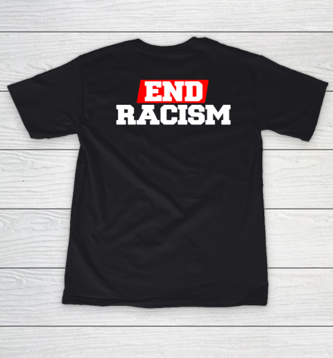 NFL End Racism Print In Front And Back Women's T-Shirt 11