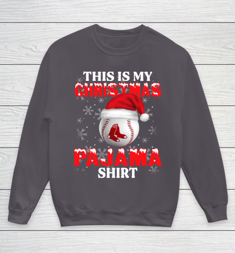 Boston Red Sox This Is My Christmas Pajama Shirt MLB Youth Sweatshirt 5