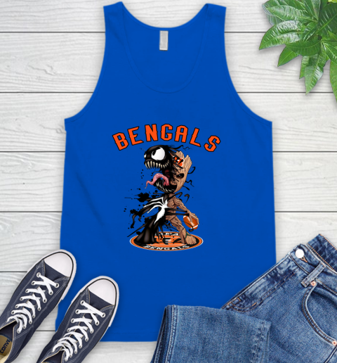 NFL Cincinnati Bengals Football Venom Groot Guardians Of The Galaxy Tank Top 5