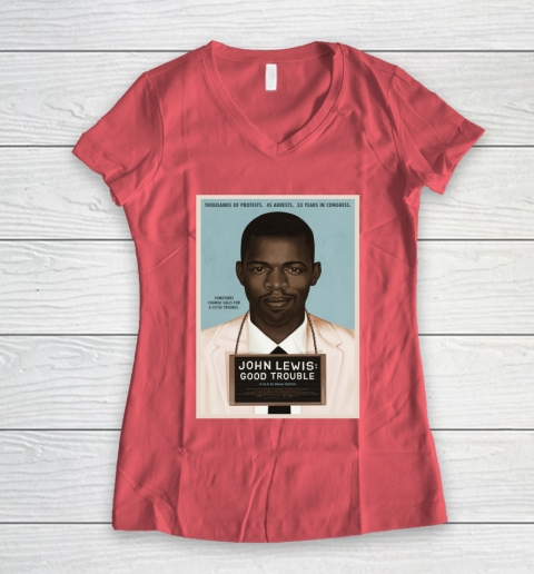 Good Trouble John Lewis Women's V-Neck T-Shirt 6