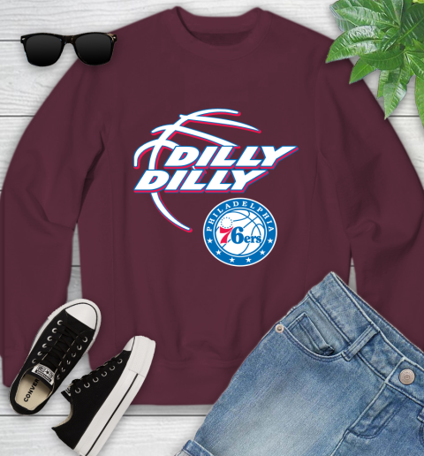 NBA Philadelphia 76ers Dilly Dilly Basketball Sports Youth Sweatshirt 5