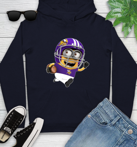 NFL Minnesota Vikings Minions Disney Football Sports Youth Hoodie 4