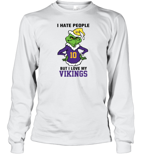 I Hate People But I Love My Vikings Minnesota Vikings NFL Teams Long Sleeve T-Shirt