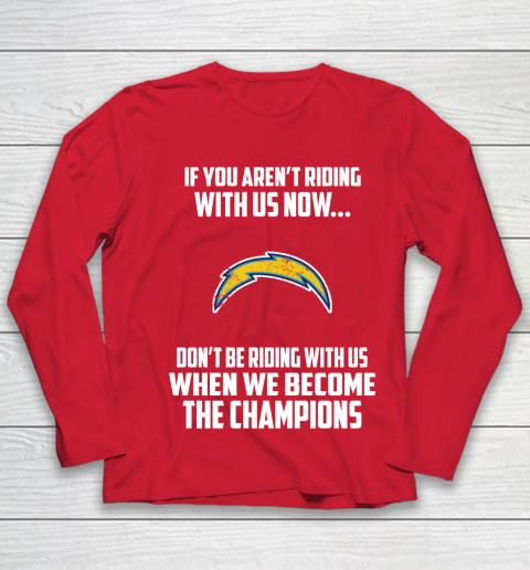 NFL Los Angeles Chargers Football We Become The Champions Youth Long Sleeve 8