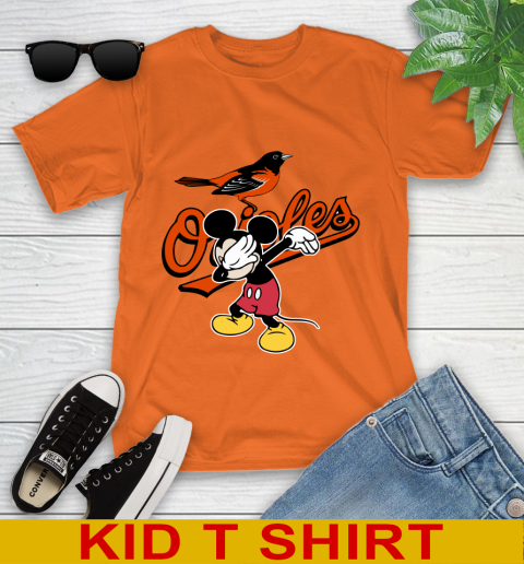 Baltimore Orioles MLB Baseball Dabbing Mickey Disney Sports Youth T-Shirt 8 Baltimore Orioles MLB Baseball Dabbing Mickey Disney Sports Youth T-Shirt - Image 8