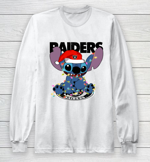 Oakland Raiders NFL Football noel stitch Christmas Long Sleeve T-Shirt