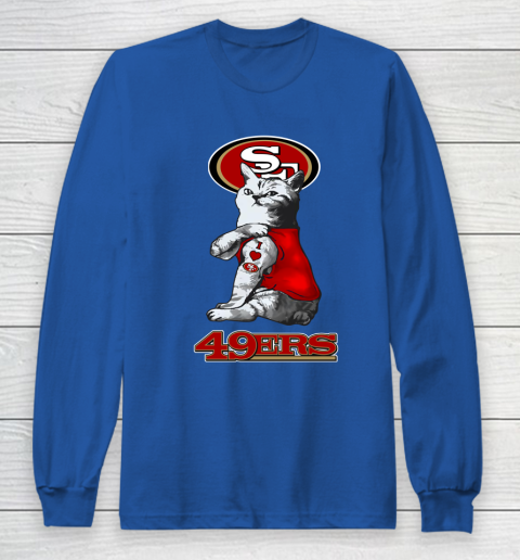 NFL Football My Cat Loves San Francisco 49ers Long Sleeve T-Shirt 6