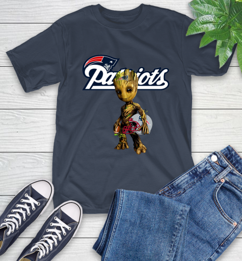 New England Patriots NFL Football Groot Marvel Guardians Of The Galaxy T-Shirt 4