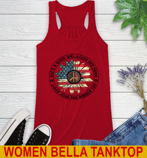 America sunflower she's a good girl loves her mama shirt 40