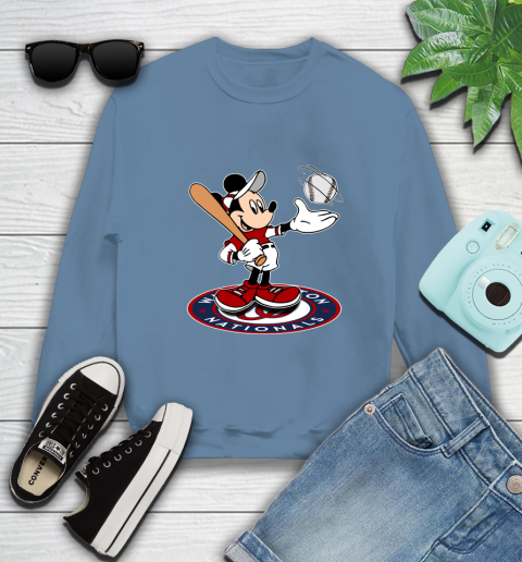 MLB Baseball Washington Nationals Cheerful Mickey Disney Shirt Sweatshirt 8