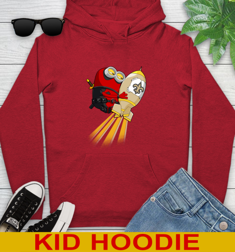 NFL Football New Orleans Saints Deadpool Minion Marvel Shirt Youth Hoodie 11