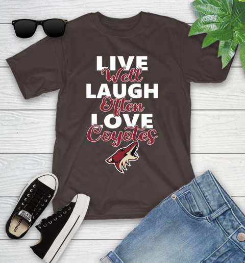 NHL Hockey Arizona Coyotes Live Well Laugh Often Love Shirt Youth T-Shirt 6