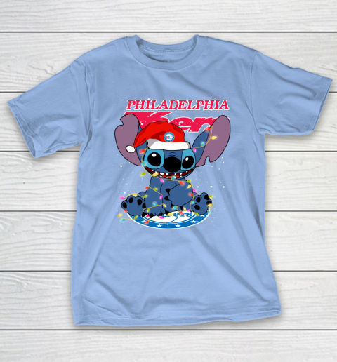Philadelphia 76ers NBA noel stitch Basketball Christmas T-Shirt 8
