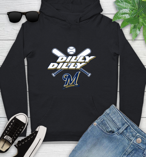 MLB Milwaukee Brewers Dilly Dilly Baseball Sports Youth Hoodie 2