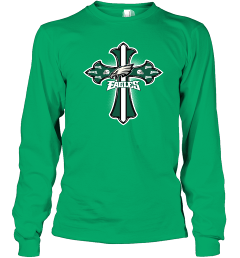 NFL Green Crusader Cross Philadelphia Eagles Youth T-Shirt - Rookbrand