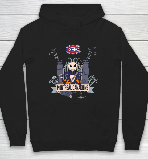 NHL Montreal Canadiens Hockey Jack Skellington Halloween Hoodie
