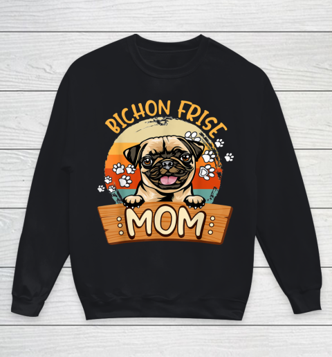 Cute Pug Dog Mom Funny Dog Lovers Youth Sweatshirt