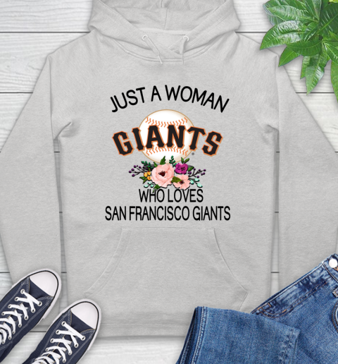 MLB Just A Woman Who Loves San Francisco Giants Baseball Sports Hoodie