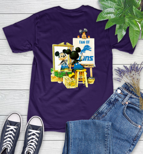 NFL Football Detroit Lions Mickey Drawing Shirt 85