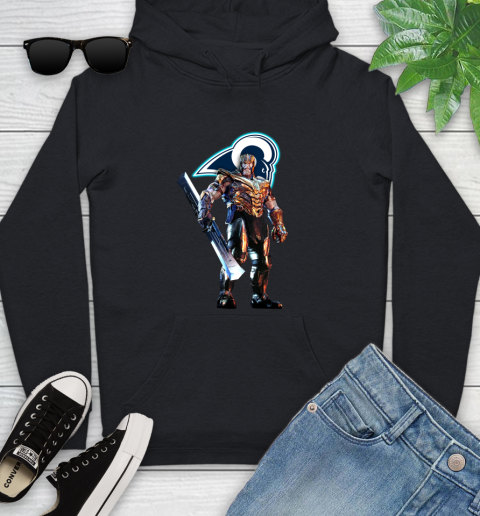NFL Thanos Gauntlet Avengers Endgame Football Los Angeles Rams Youth Hoodie 2