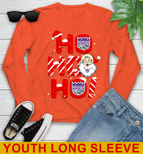 Sacramento Kings NBA Basketball Ho Ho Ho Santa Claus Merry Christmas Shirt Youth Long Sleeve 4 Sacramento Kings NBA Basketball Ho Ho Ho Santa Claus Merry Christmas Shirt Youth Long Sleeve - Image 4