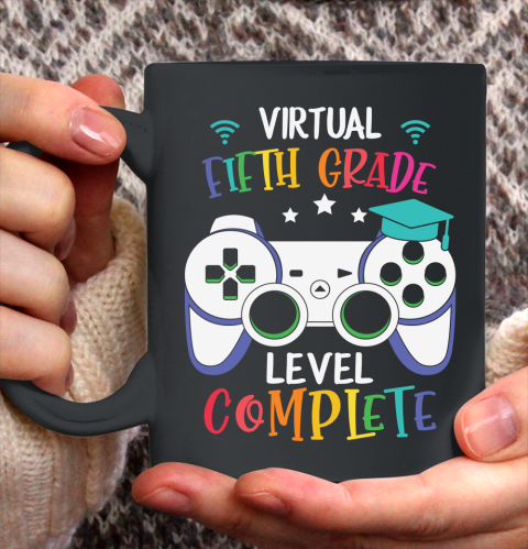 Back To School Shirt Virtual Fifth Grade level complete Ceramic Mug 11oz
