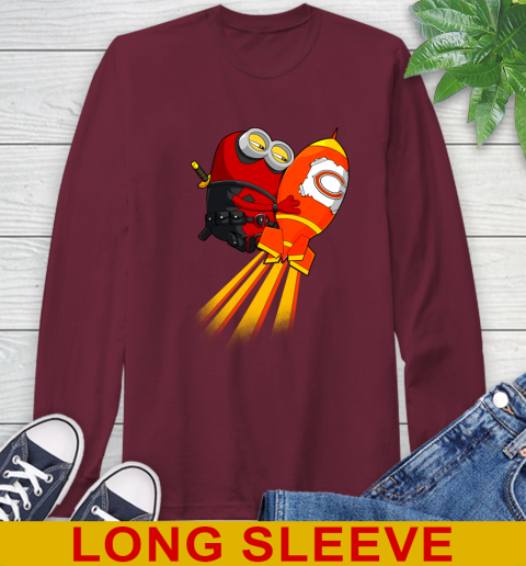 NFL Football Chicago Bears Deadpool Minion Marvel Shirt Long Sleeve T-Shirt 7