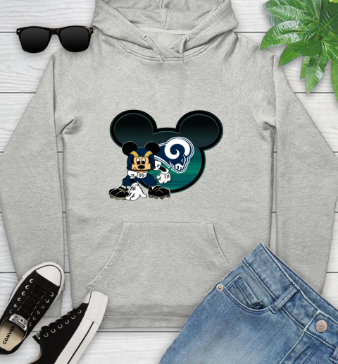 NFL Los Angeles Rams Mickey Mouse Disney Football T Shirt Youth Hoodie