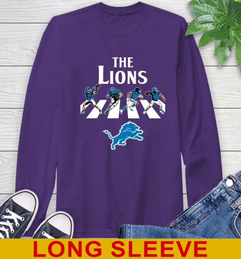 NFL Football Detroit Lions The Beatles Rock Band Shirt Long Sleeve T-Shirt 5